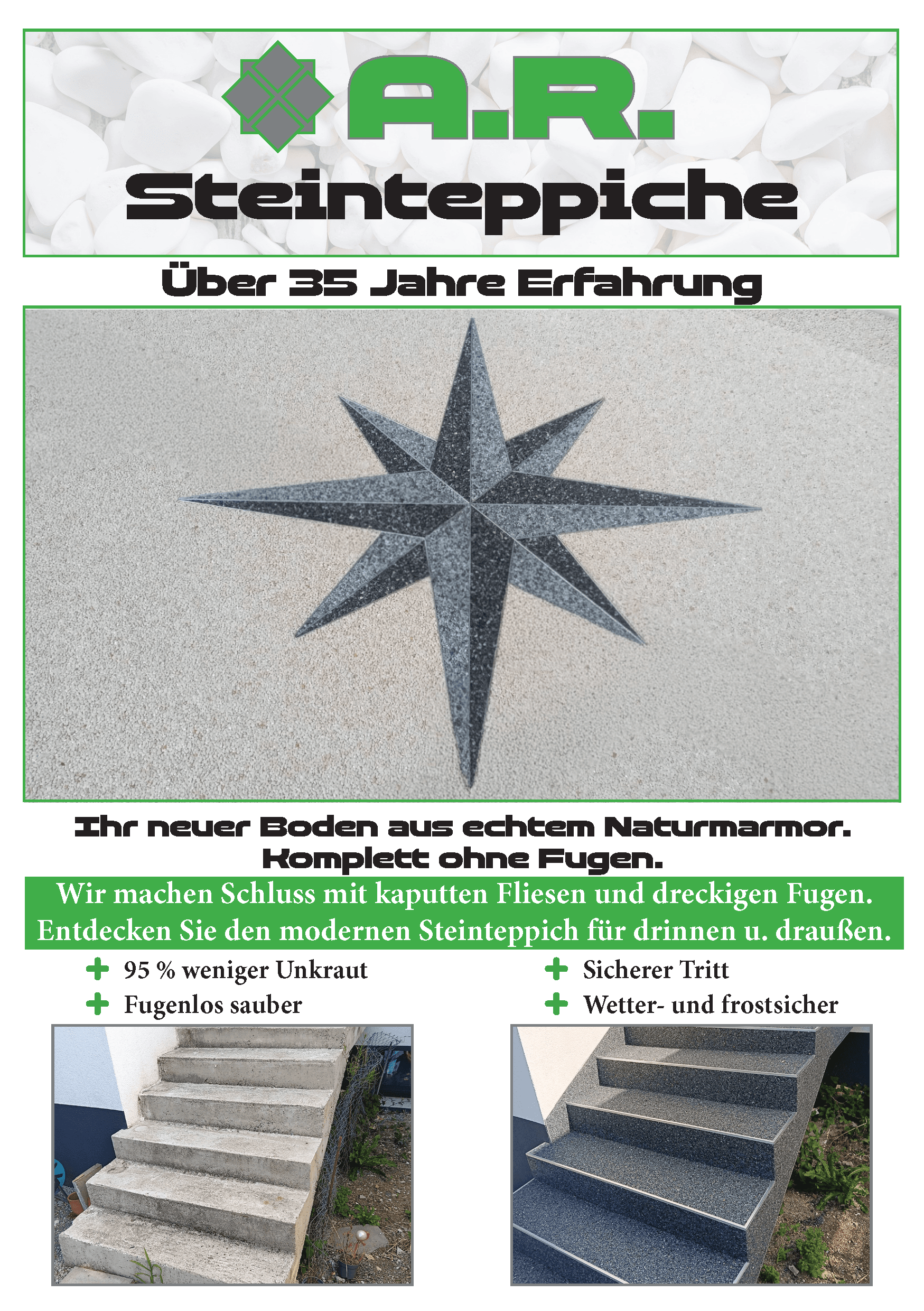 AR Bodenbeläge, Flyer A5
