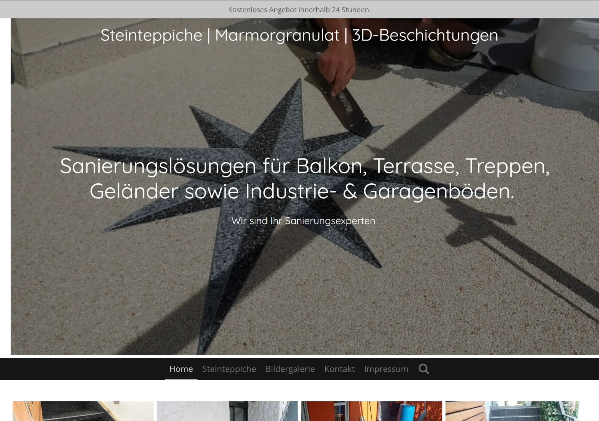 A.R. Bodenbeläge, Website vor dem Relaunch